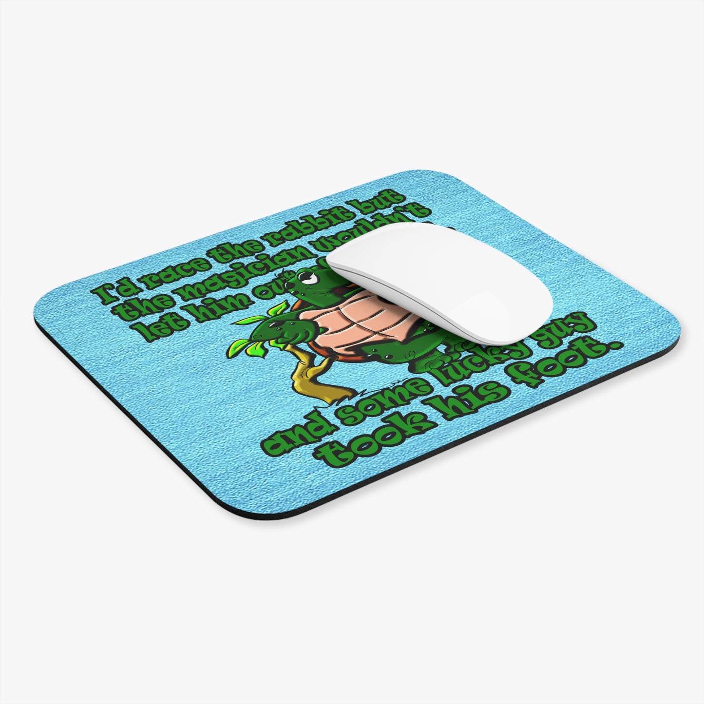 turtle race - Mouse Pad (Rectangle) (faded blue)