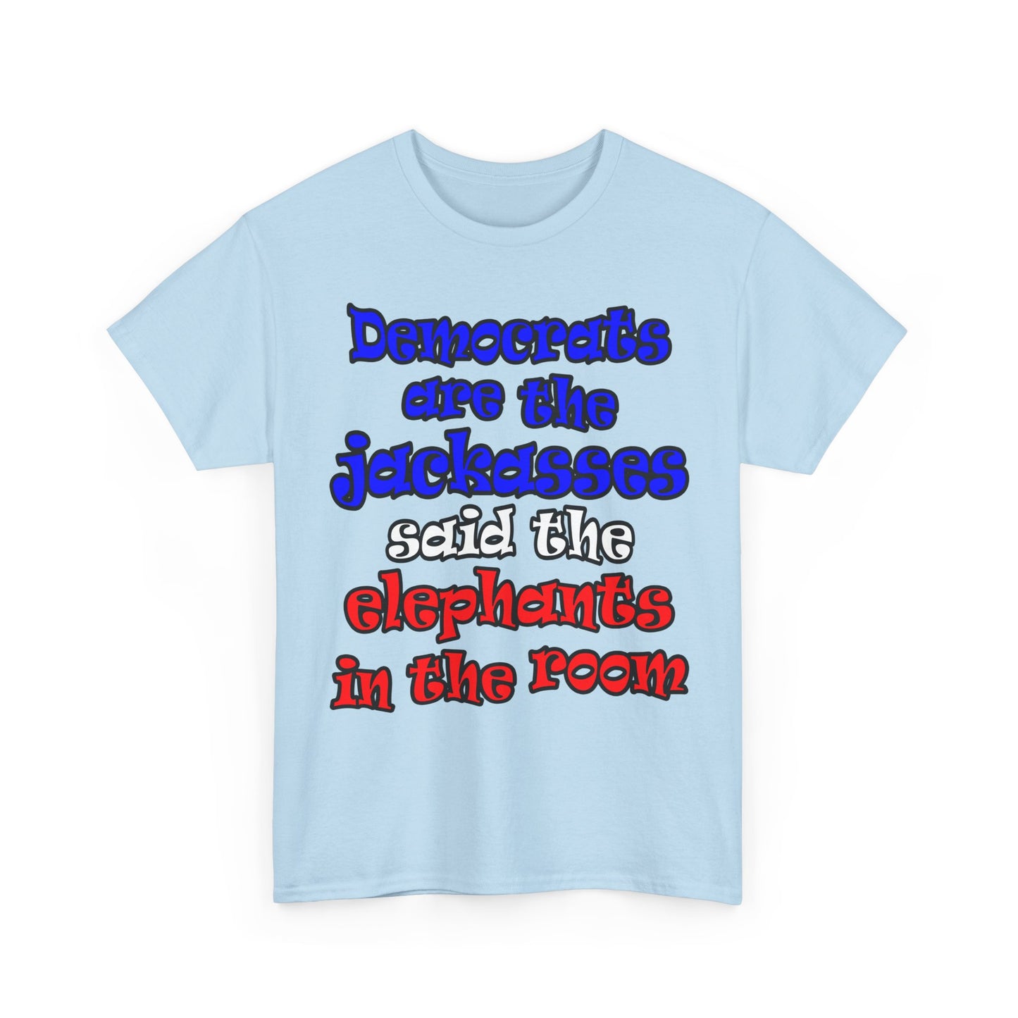 donkeys and elephants - Unisex Heavy Cotton Tee