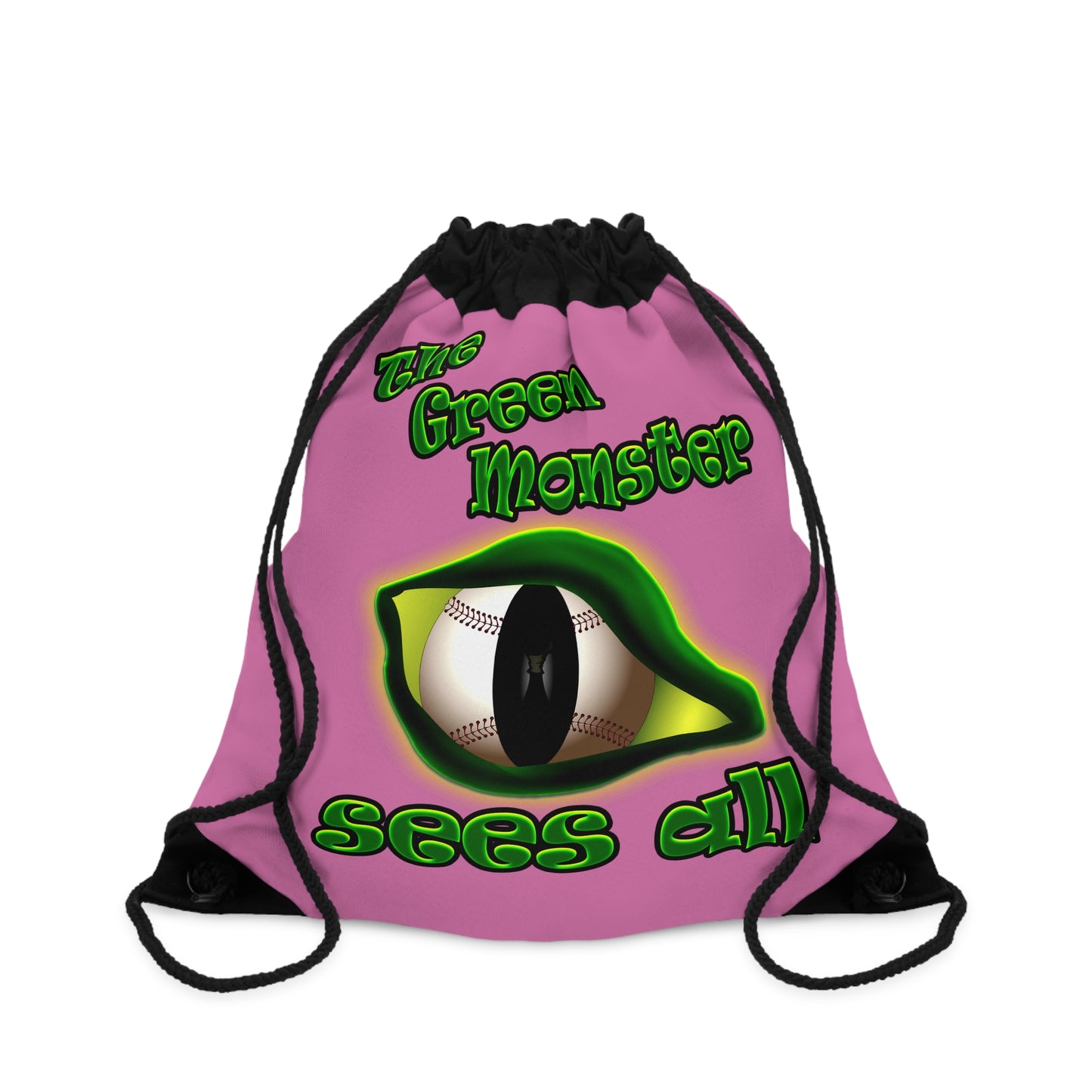 green monster - Drawstring Bag (light pink)