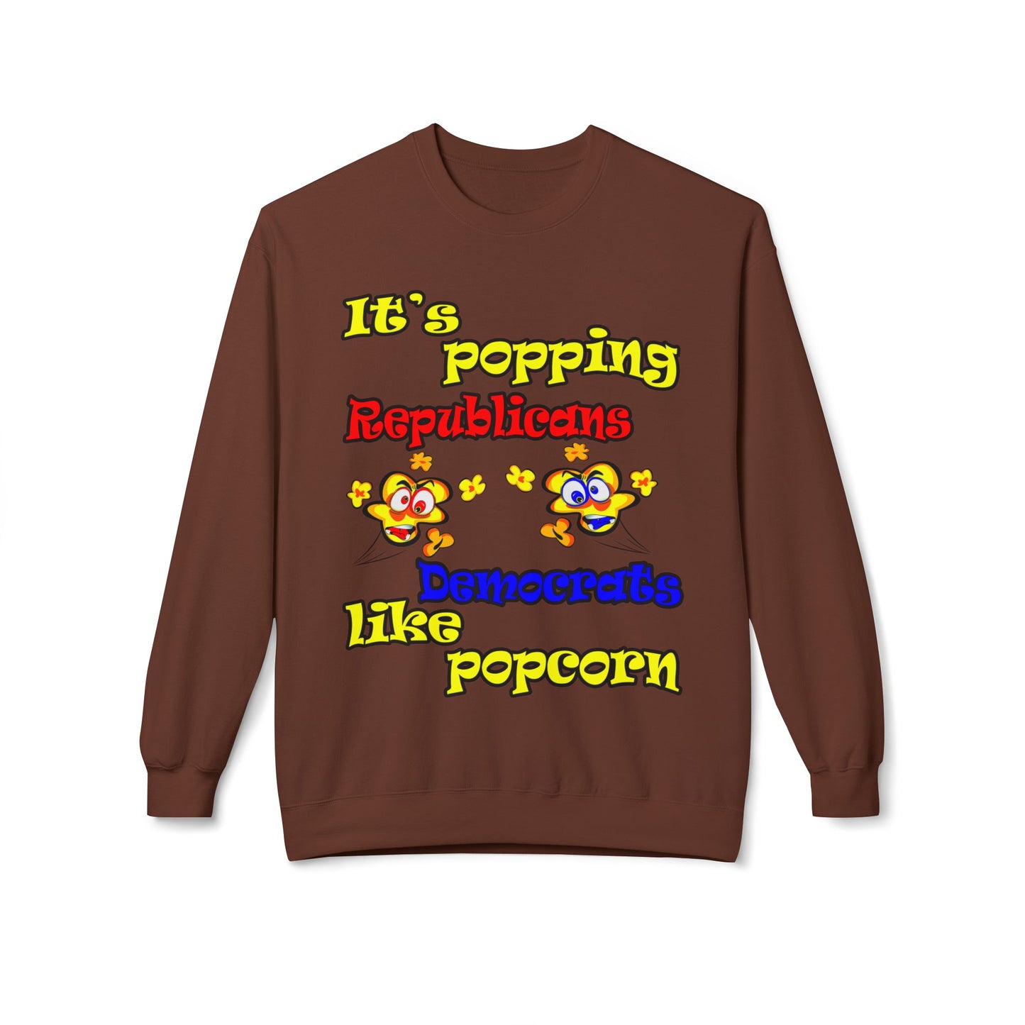 popping like popcorn - Unisex Midweight Softstyle Fleece Crewneck Sweatshirt