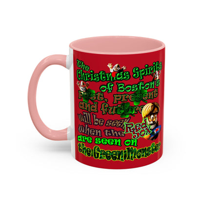 christmas spirits of boston - Accent Mug (dark red)