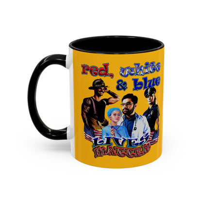 rw&b lives matter - Accent Mug (yellow)