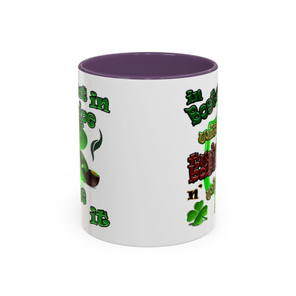 celtics logo - Accent Mug (white)
