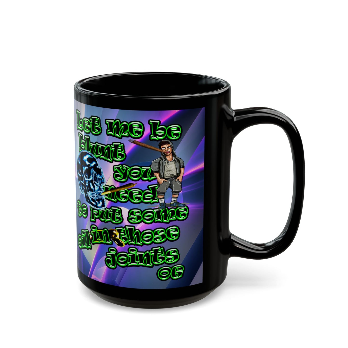 og - Black Mug (grey-pink wave)