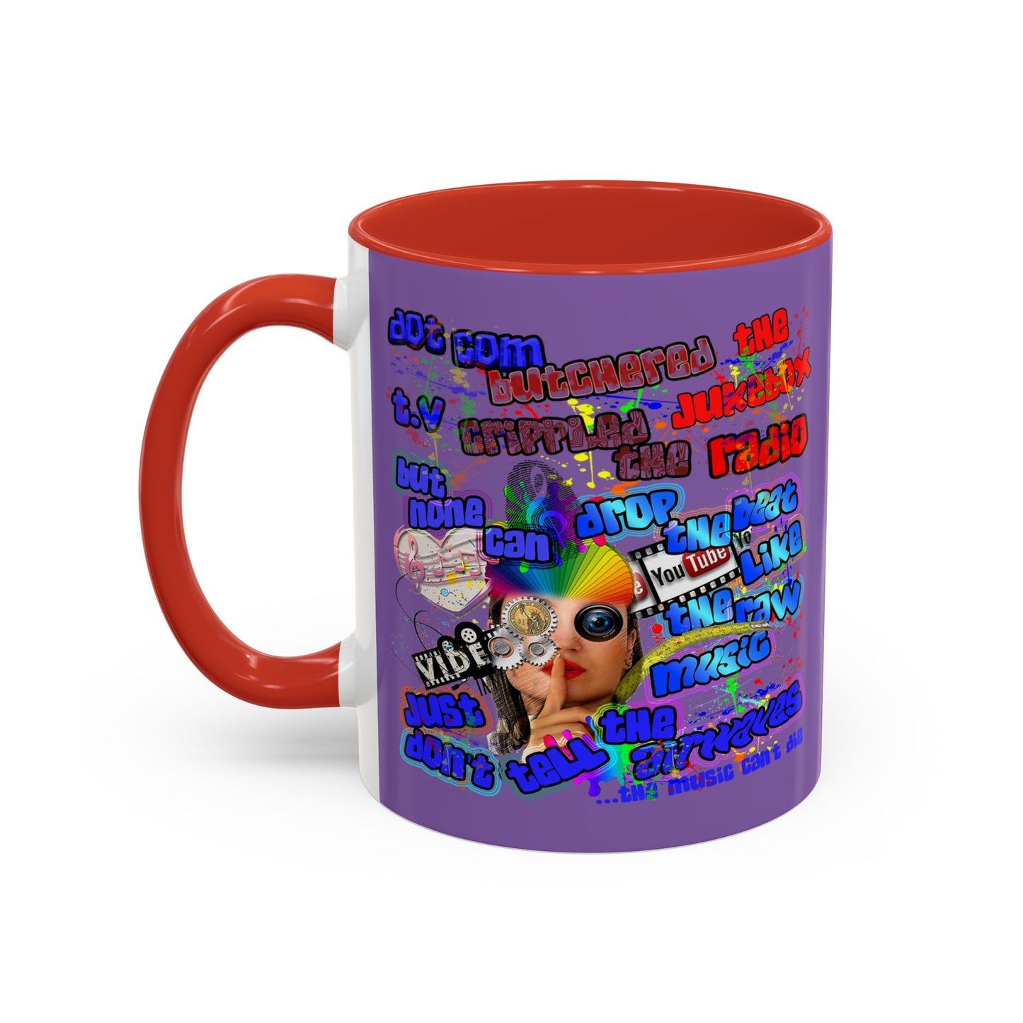 drop the beat - Accent Mug (light purple)