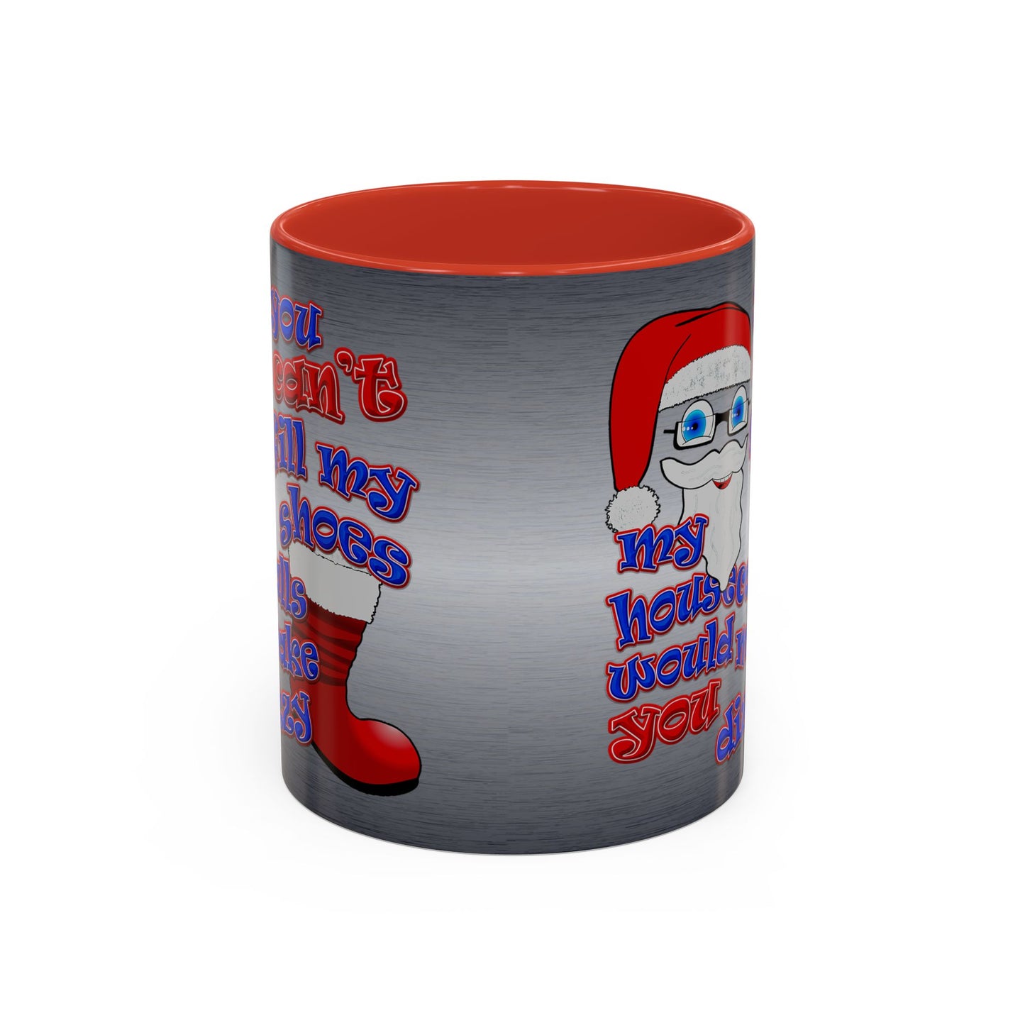 santa's shoes - Accent Mug (brushed nickel)