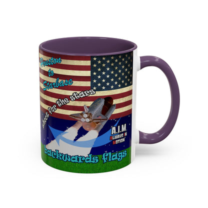 shoot for the stars - Accent Mug ('snoops' background)