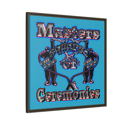 em cee squared - framed canvas art (turquoise)