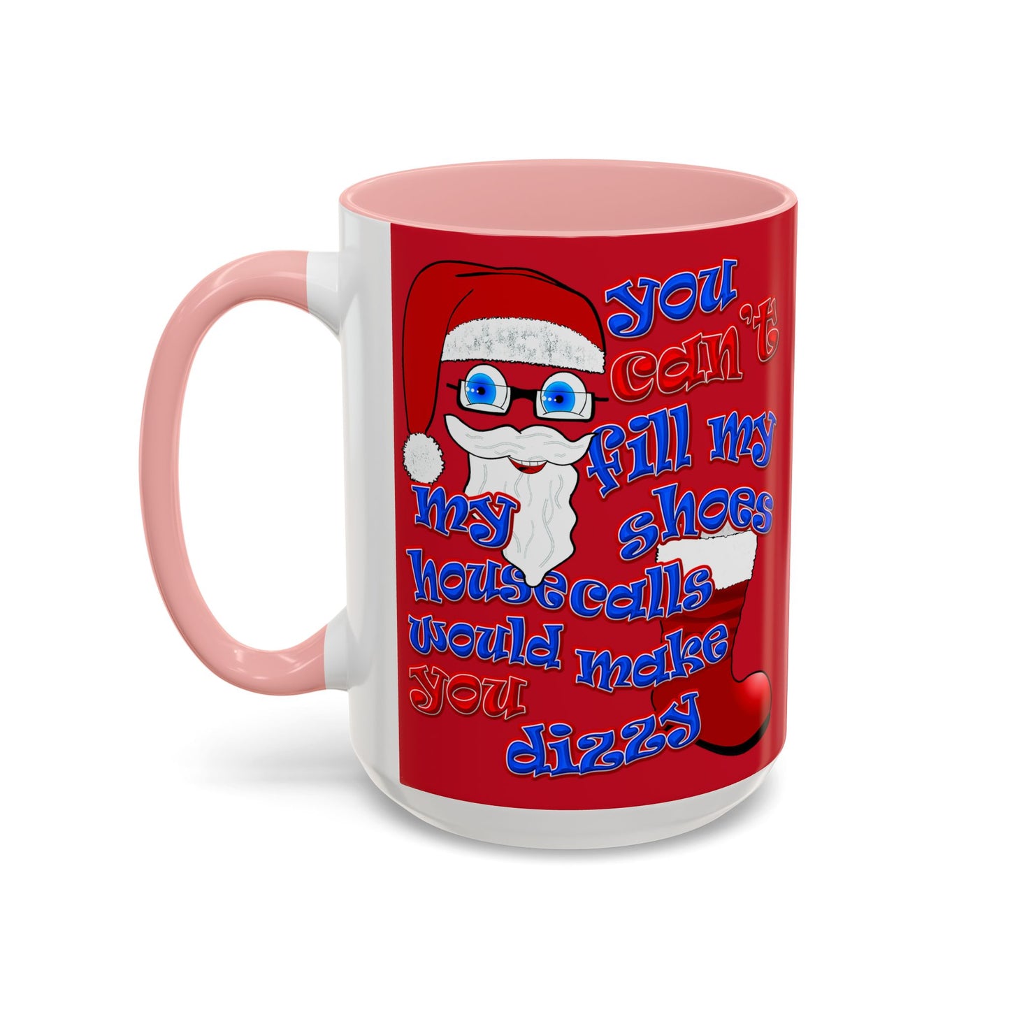santa's shoes - Accent Mug (dark red)