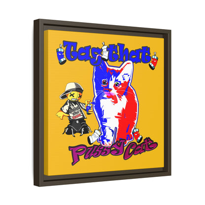 tag that - framed canvas art (yellow)