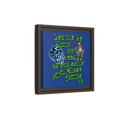 og - framed canvas art (dark blue)