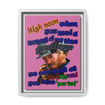 high noon - framed canvas art (light pink)