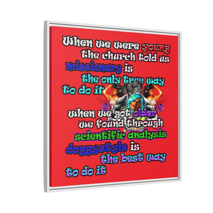 doggystyle - framed canvas art (red)