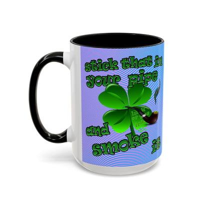 celtics logo - Accent Mug (light blue-purple wave)