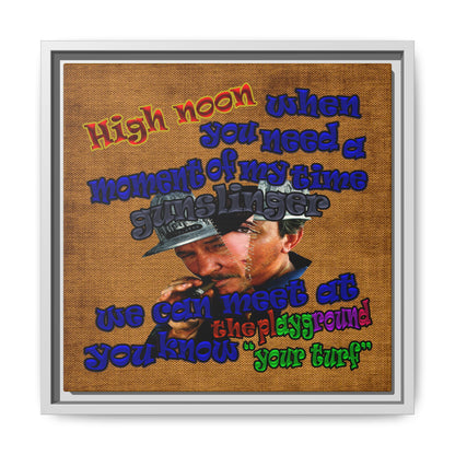 high noon - framed canvas art (brown papyrus)
