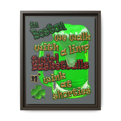 celtics logo - framed canvas art (dark grey)
