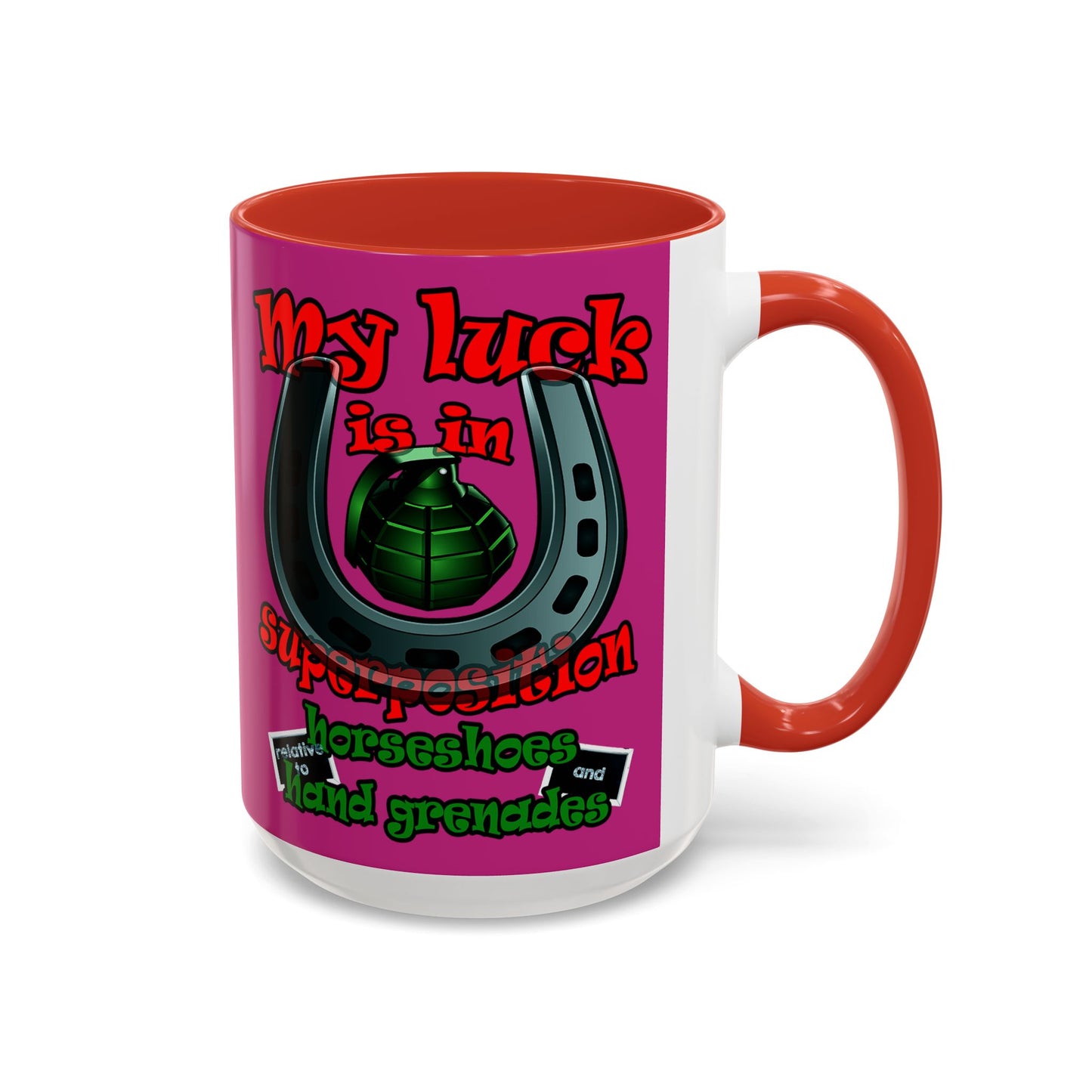 my luck - Accent Mug (pink)