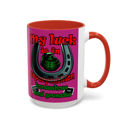 my luck - Accent Mug (pink)