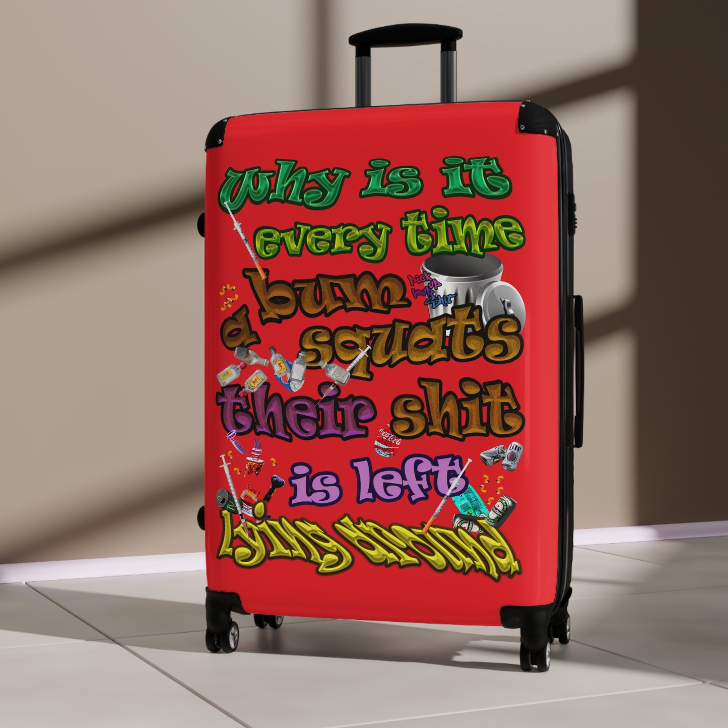 the bum's shit - Suitcase (red)