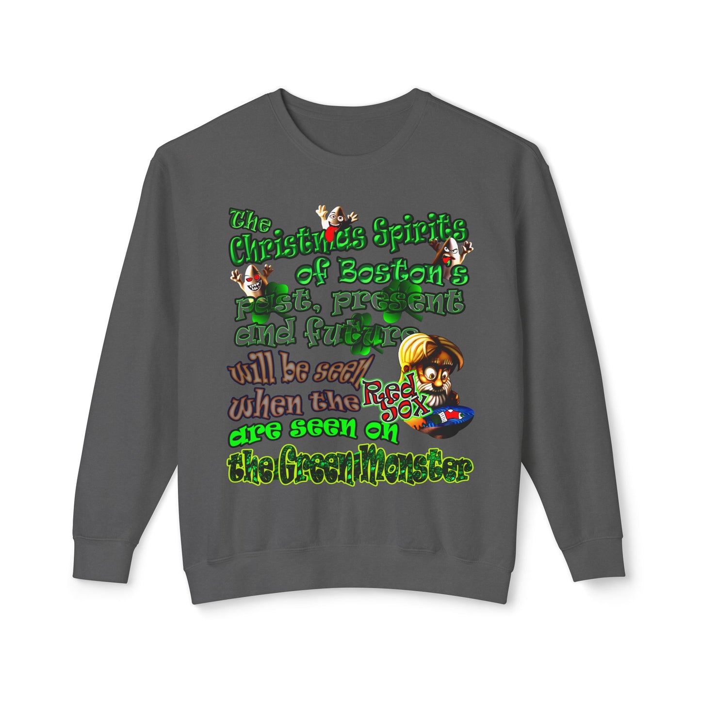 christmas spirits of boston - Unisex Lightweight Crewneck Sweatshirt