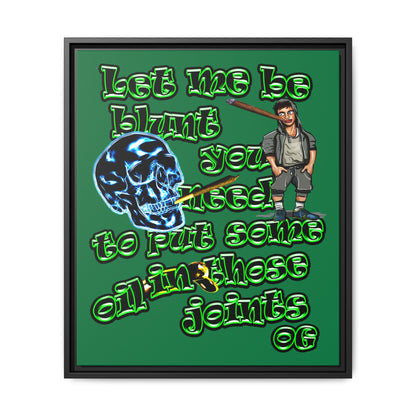 og - framed canvas art (dark green)