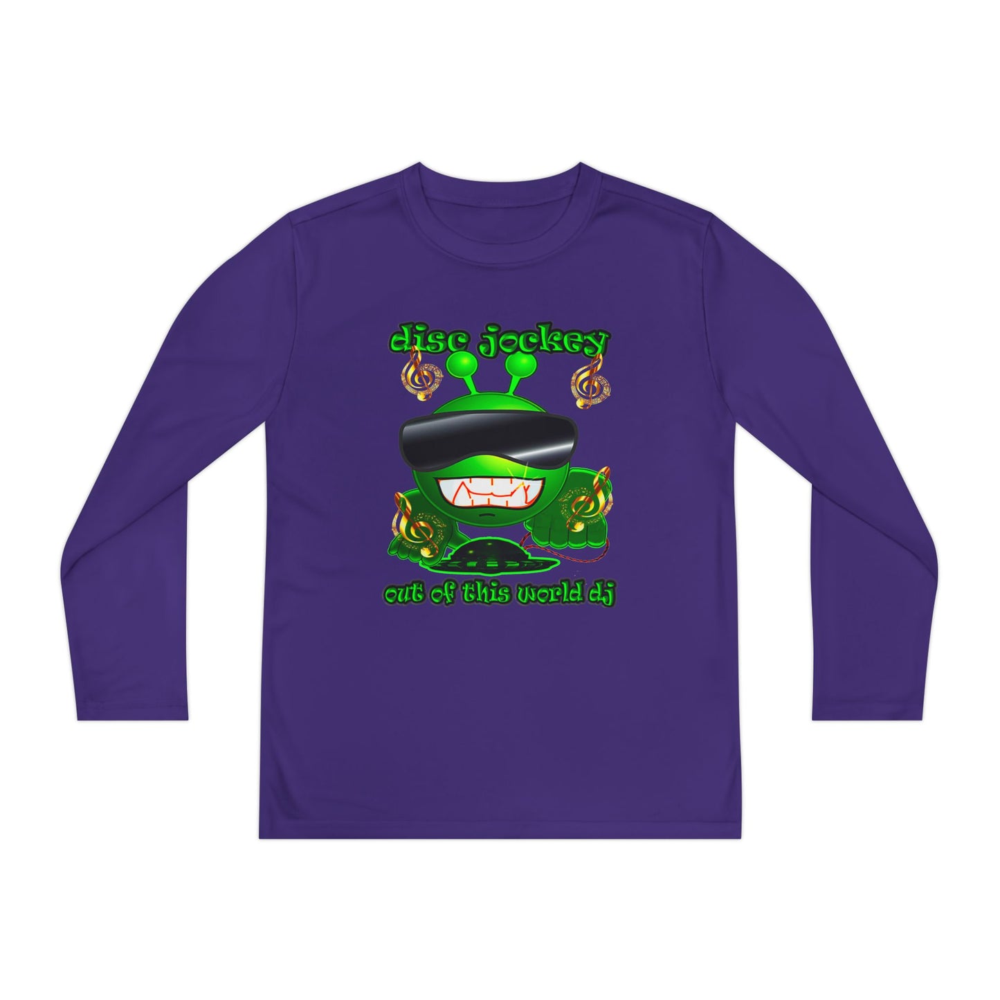 disc jockey - Youth Long Sleeve Competitor Tee