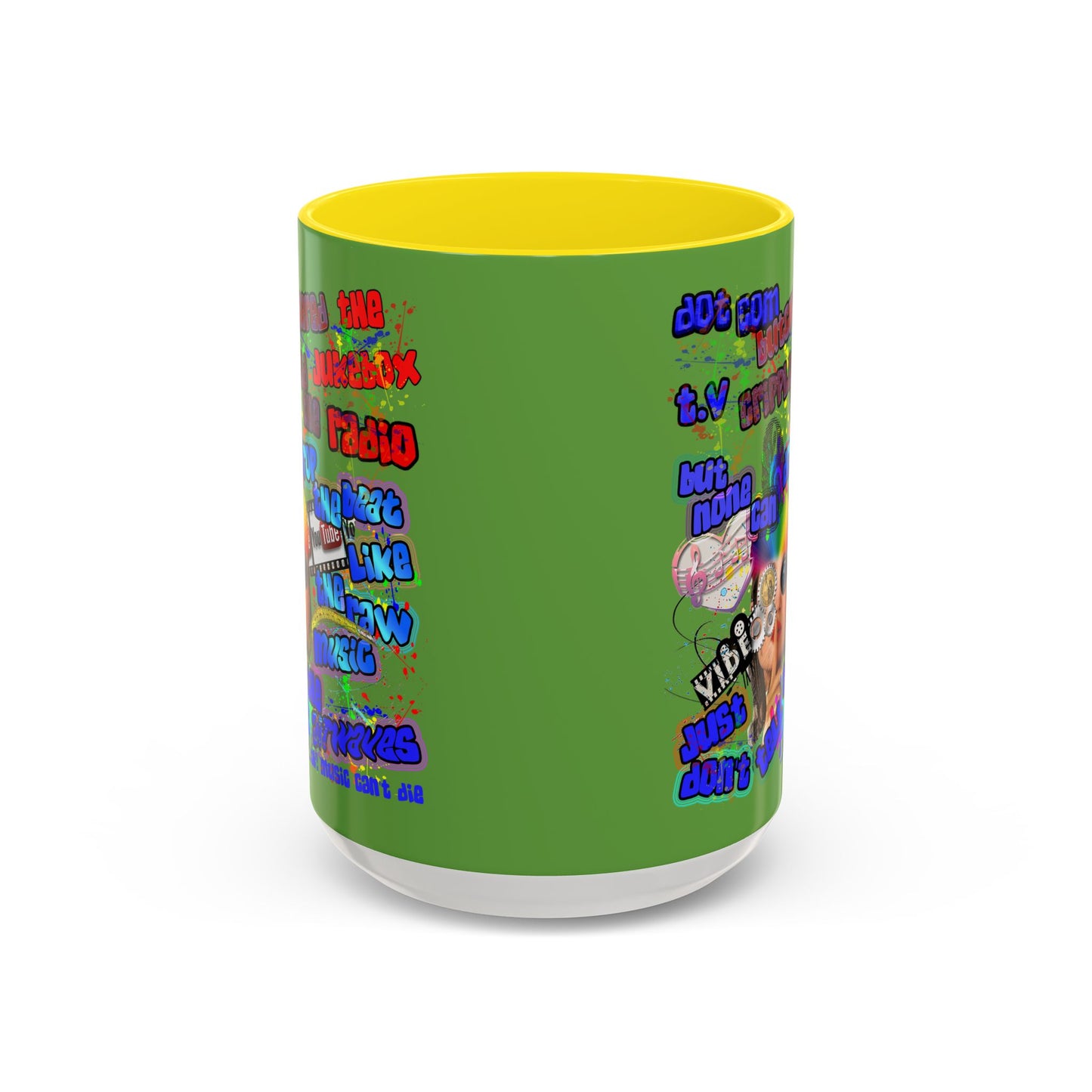 drop the beat - Accent Mug (green)