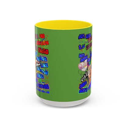 drop the beat - Accent Mug (green)