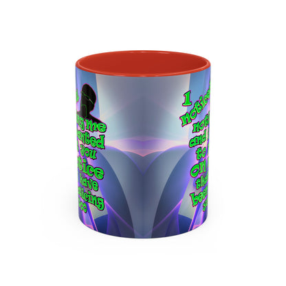 noticed you noticing - Accent Mug (grey-pink wave)