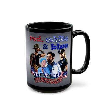 rw&b lives matter - Black Mug (brushed nickel)
