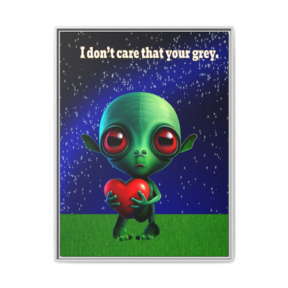 I don't care that your grey - framed canvas art ('snoops' background)