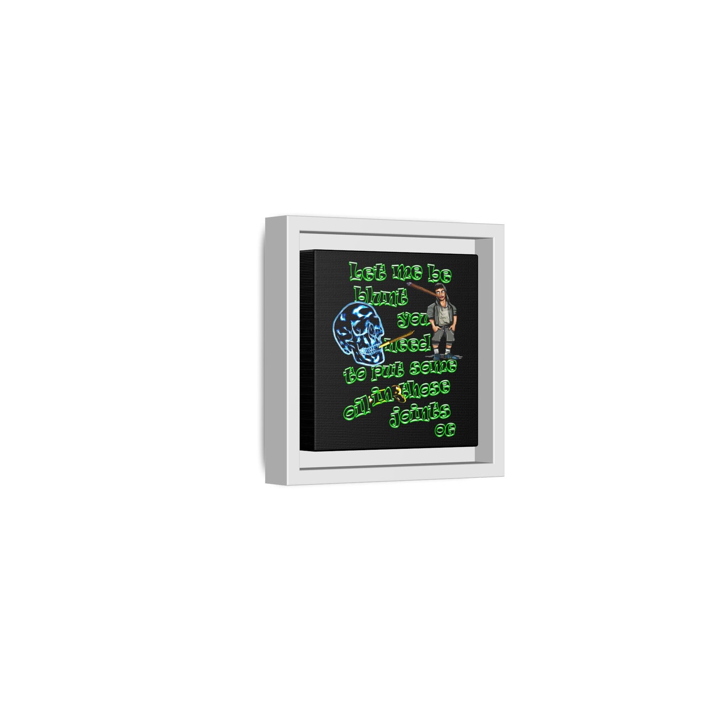 og - framed canvas art (black)