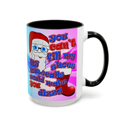 santa's shoes - Accent Mug (light blue-pink wave)