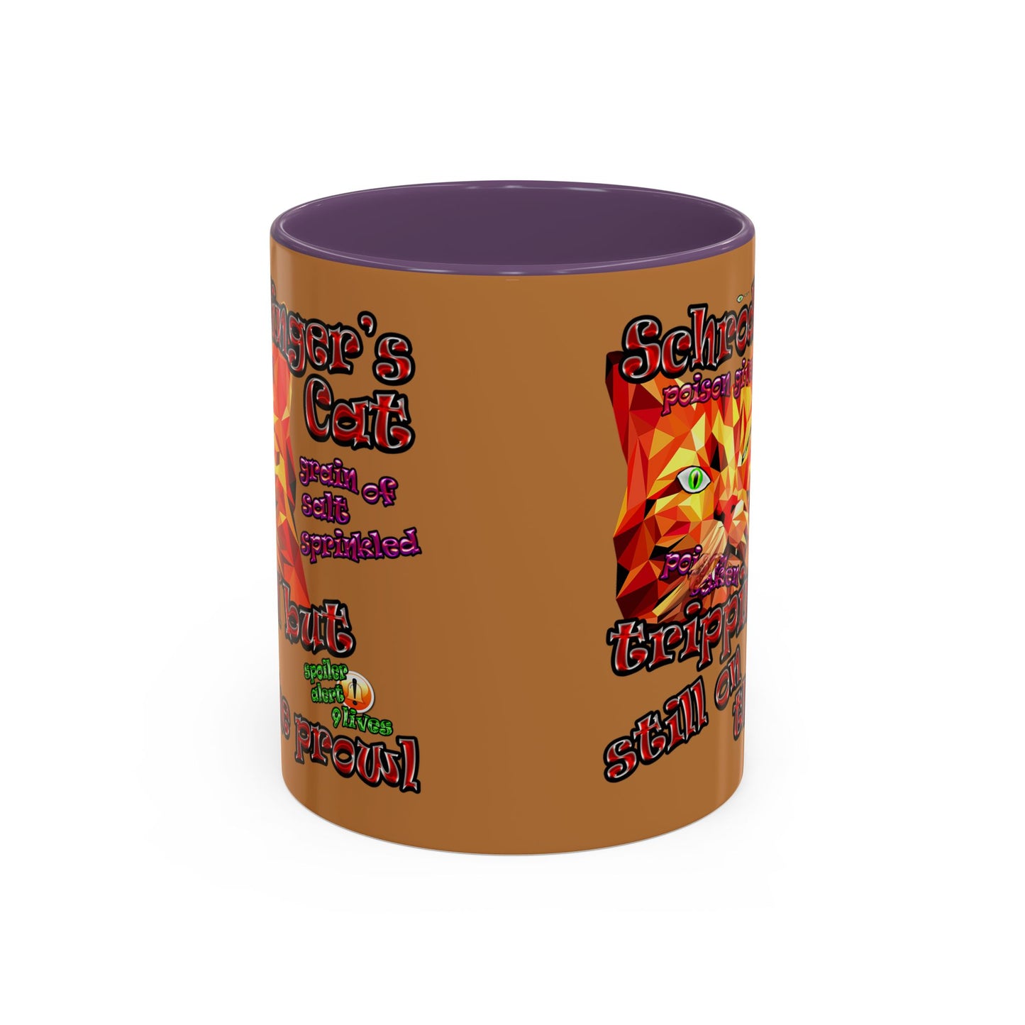 schrodinger's cat - Accent Mug (light brown)