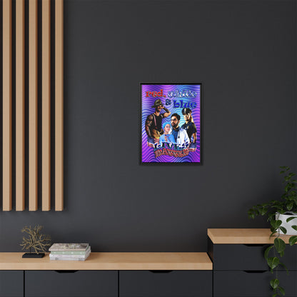 rw&b lives matter - framed canvas art (purple wave)
