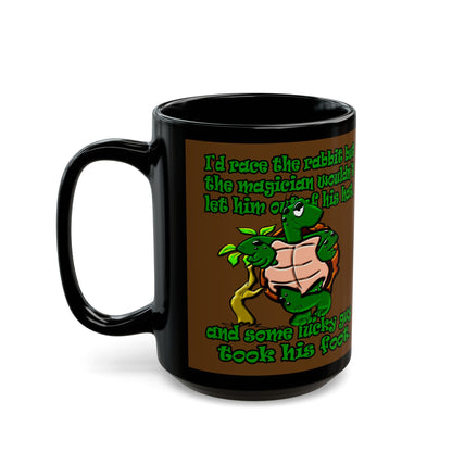 turtle race - Black Mug (brown)
