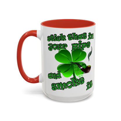 celtics logo - Accent Mug (white)