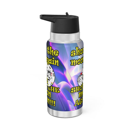 shoot the moon again - Gator Tumbler, 32oz  (grey-pink wave)