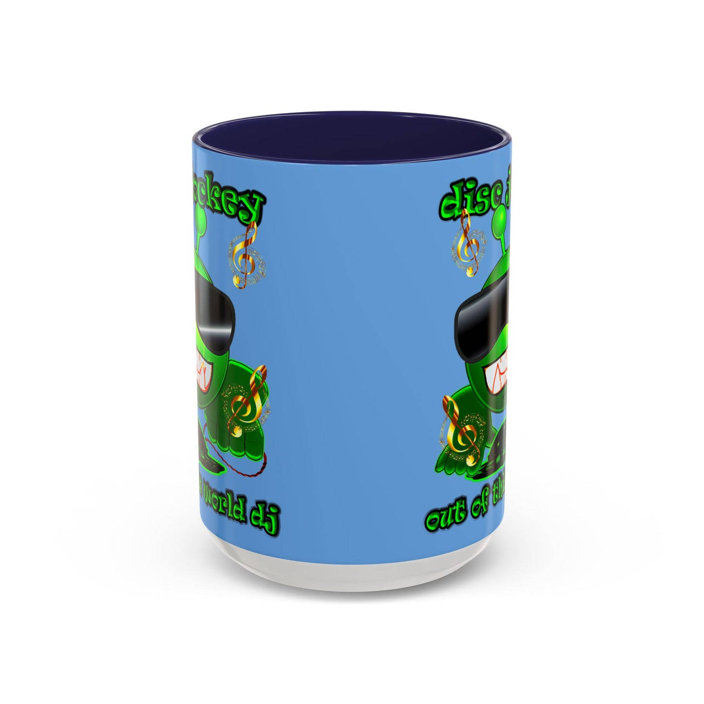 disc jockey - Accent Mug (light blue)
