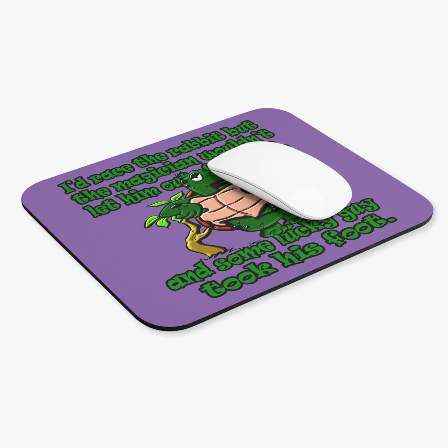 turtle race - Mouse Pad (Rectangle) (light purple)
