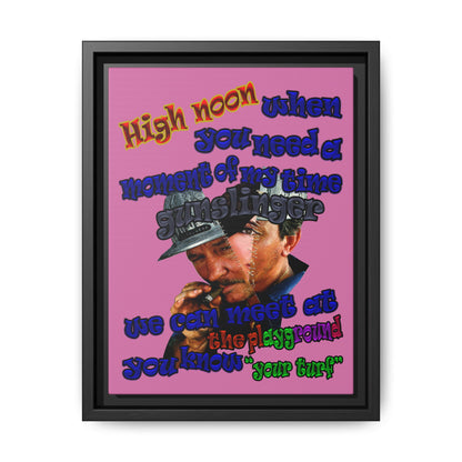 high noon - framed canvas art (light pink)