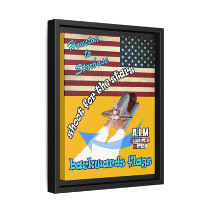 shoot for the stars - framed canvas art (yellow)