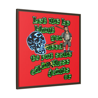 og - framed canvas art (red)