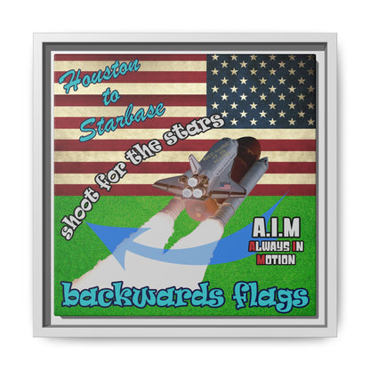 shoot for the stars - framed canvas art (green turf)