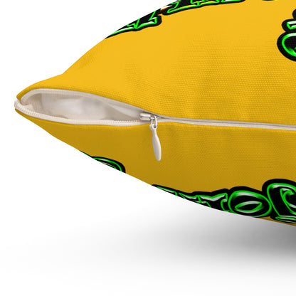 og - Spun Polyester Square Pillow - (yellow)