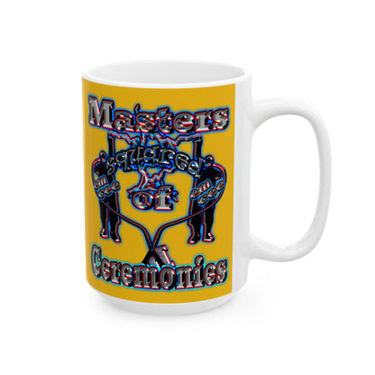 em cee squared - White Mug (yellow)