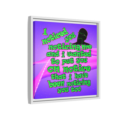 noticed you noticing - framed canvas art (purple-pink wave)
