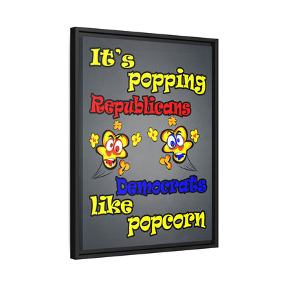 popping like popcorn - framed canvas art (grey-light grey)