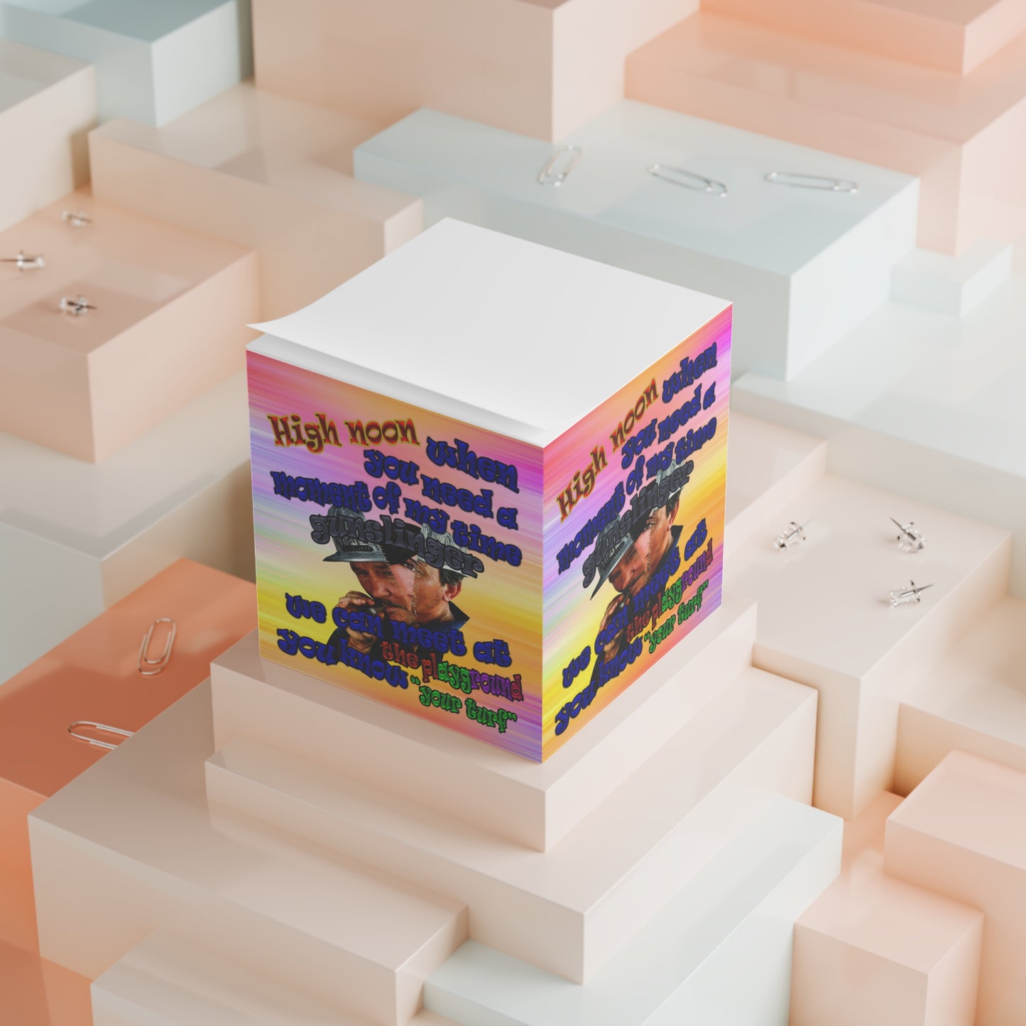 high noon - note cube (color blur)