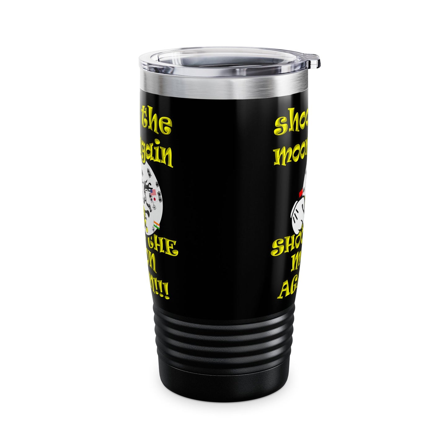 shoot the moon again - Ringneck Tumbler, 20oz (black)